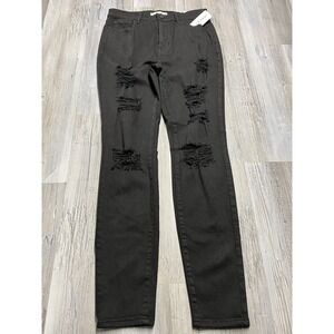 Distressed High Rise Jeggings Biker Rocker Black Pacsun Stretch Jeans Size 27
